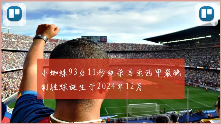 小蜘蛛93分11秒绝杀马竞西甲最晚制胜球诞生于2024年12月